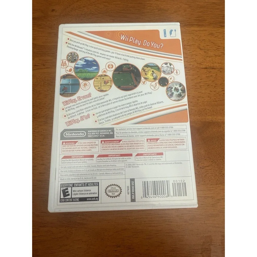 Wii Play (Nintendo Wii Video Game, 2007) Complete With Manual Tested
